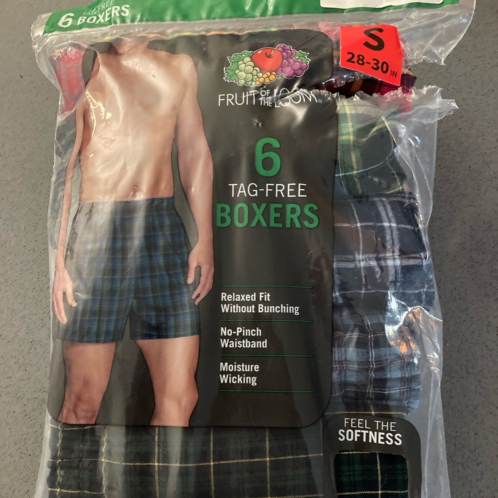 Fruit of the Loom tartan boxers